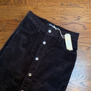 NWT Afends Corduroy Button up Maxi Skirt
